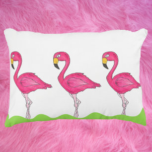 Almofada Decorativa Travesseiro de pássaros Tropical Rosa Flamingo Fla