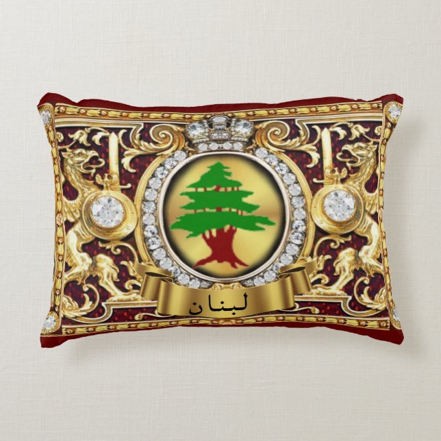 Almofada Decorativa Travesseiro de Presente com Enfeite do Líbano (Let (Frente)