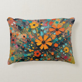 Almofada Decorativa travesseiro de sotaque floral colorido