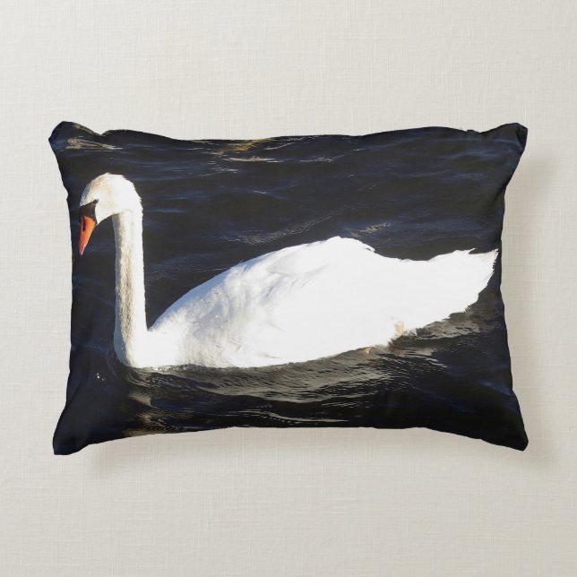 Almofada Decorativa Travesseiro de sotaque Mute Swan (Frente)