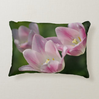 Almofada Decorativa Travesseiro de três tulipas rosa