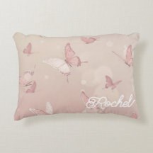 travesseiro decorativo bonito da borboleta rosa ba