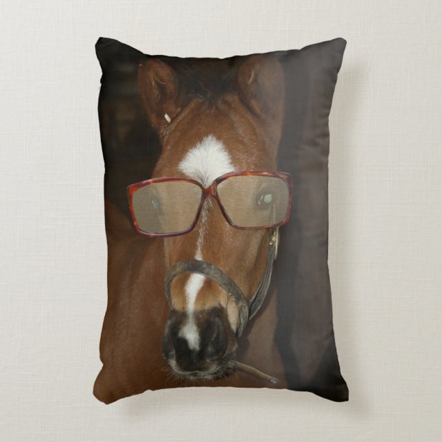 Almofada Decorativa Travesseiro decorativo de charuto de cavalo humorí (Frente(Vertical))