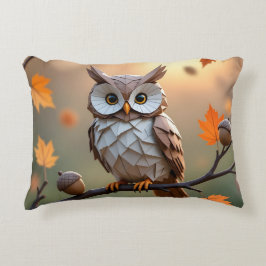 Almofada Decorativa Travesseiro decorativo de Cozy Autumn Origami Owl