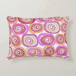 Almofada Decorativa Travesseiro decorativo de sotaque em círculos rosa