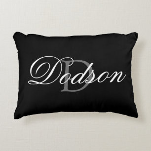 Almofada Decorativa Travesseiro decorativo do branco do preto do nome