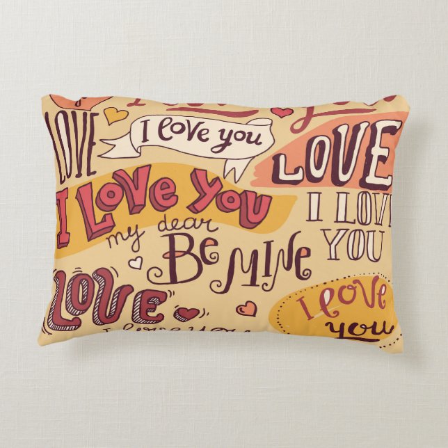 Almofada Decorativa travesseiro decorativo "Eu te amo" (Verso)