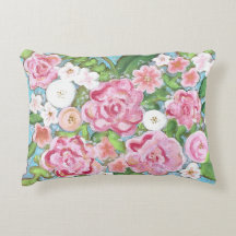 Travesseiro decorativo Floral Cor-de-rosa Bloqueia