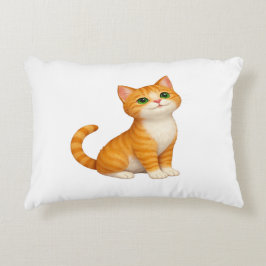 Almofada Decorativa Travesseiro Decorativo Gatinho Laranja Adorável
