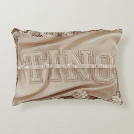 Almofada Decorativa TRAVESSEIRO DECORATIVO Rosa bordado TINO