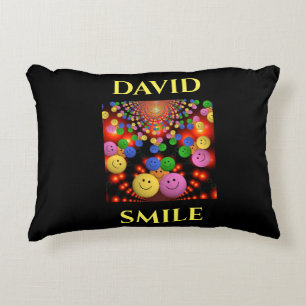 Almofada Decorativa Travesseiro decorativo smiley face preto com nome