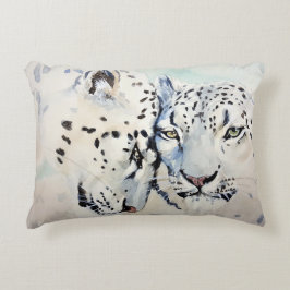 ALMOFADA DECORATIVA TRAVESSEIRO DECORATIVO WHITE LEOPARDS