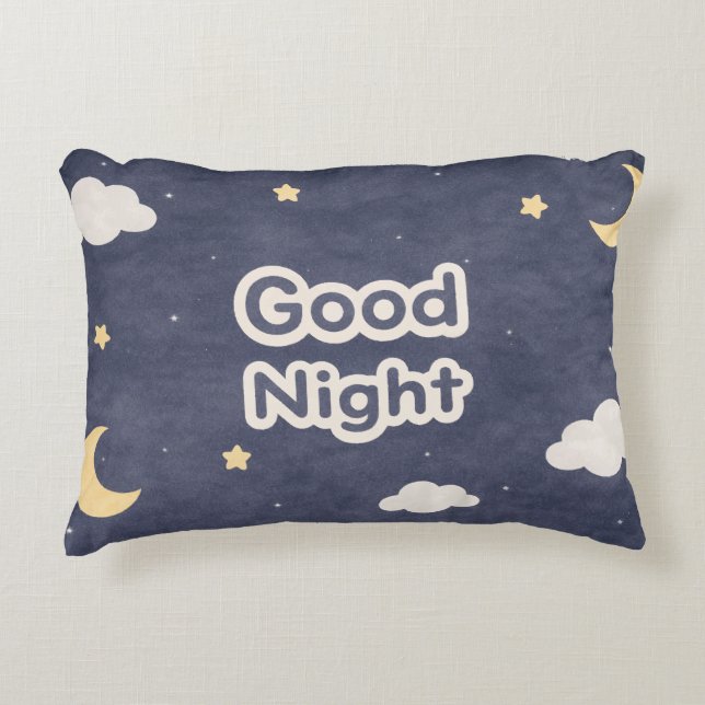 Almofada Decorativa Travesseiro Dino Boa Noite (Frente)