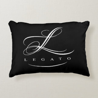 Almofada Decorativa Travesseiro do acento do Legato (logotipo preto de