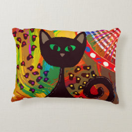 Almofada Decorativa Travesseiro do gato preto