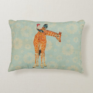 Almofada Decorativa Travesseiro do girafa & do galo