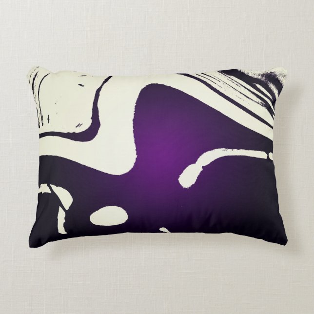 Almofada Decorativa Travesseiro do roxo e do branco (Frente)