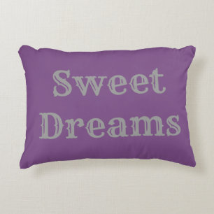 Almofada Decorativa Travesseiro dos sonhos doces - roxo & cinzas