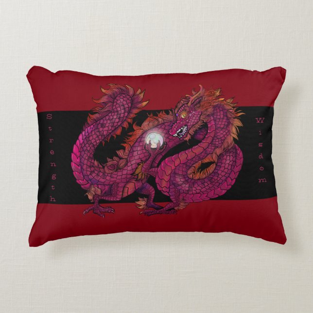 Almofada Decorativa Travesseiro Dragon Pearl (Frente)