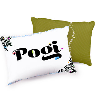 Almofada Decorativa Travesseiro Engraçado 'Pogi' Travesseiro com Acent