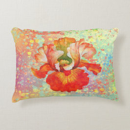 Almofada Decorativa Travesseiro Íris Espalhado para Tinta em Cor Laran