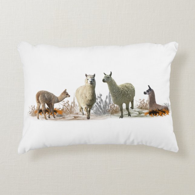 Almofada Decorativa Travesseiro Llama Meadow (escolha a cor) (Frente)