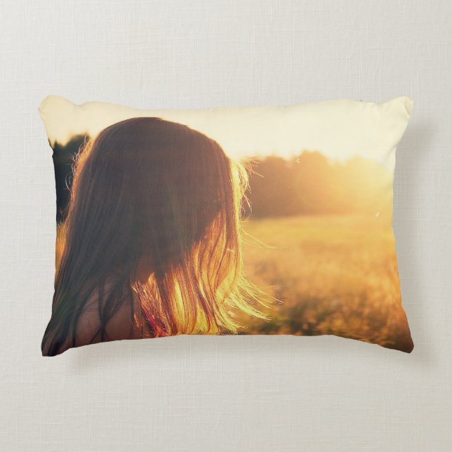 Almofada Decorativa Travesseiro lombar 13" x 21" (Frente)