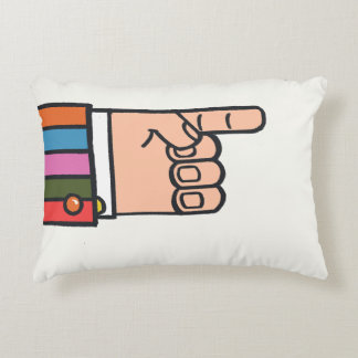 Almofada Decorativa Travesseiro Mão Indicadora Retro Brilhante Diverti