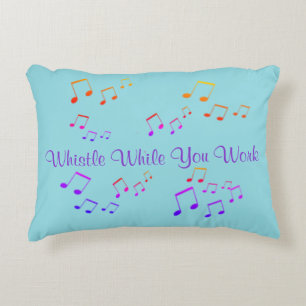 Almofada Decorativa Travesseiro - Oitava Notas Voadoras