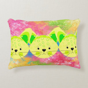 Almofada Decorativa Travesseiro para Sala para Crianças com Gatos Ama