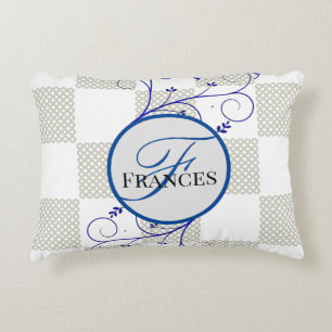 Almofada Decorativa Travesseiro Personalizado de Destaque Monograma