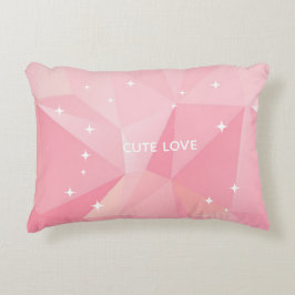 Almofada Decorativa Travesseiro Personalizado – Design Geométrico Rosa
