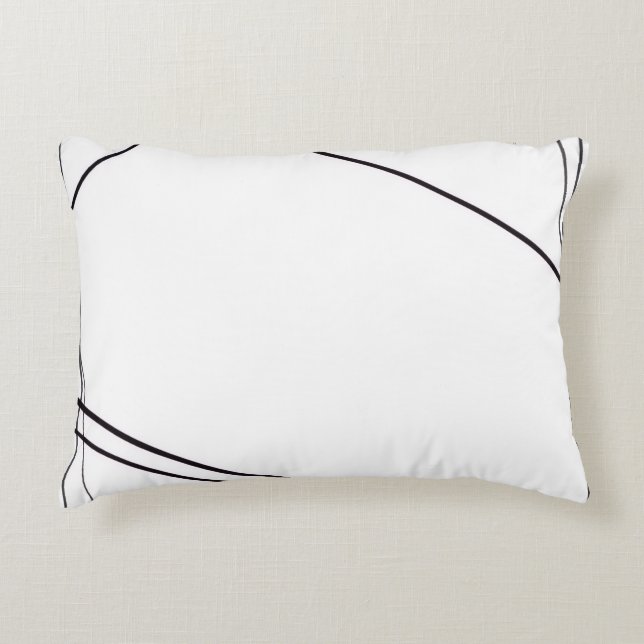 Almofada Decorativa Travesseiro Preto e Branco (Frente)