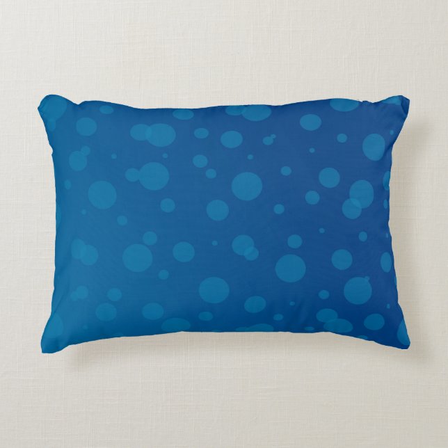 Almofada Decorativa Travesseiro retangular azul com um padrão  (Frente)