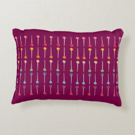 Almofada Decorativa Travesseiro Retangular de Padrão Retroativo Colori