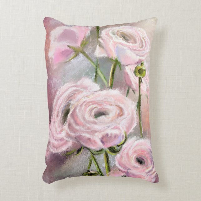 Almofada Decorativa Travesseiro rosa de rosas (Frente(Vertical))