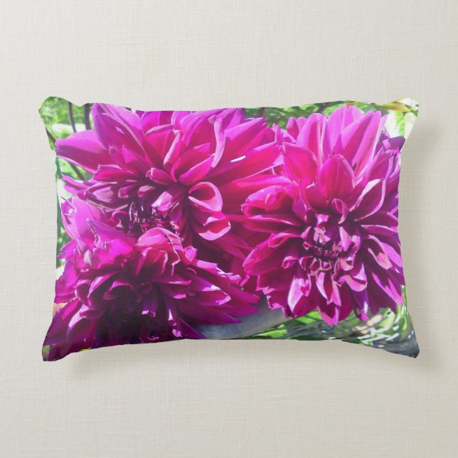 Almofada Decorativa Travesseiro Roxo Dahlia (Frente)