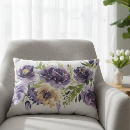 Almofada Decorativa Travesseiro roxo Floral da Primavera