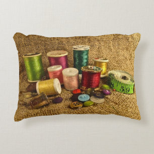 Almofada Decorativa Travesseiro Sewing do acento das fontes