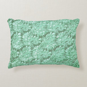 Almofada Decorativa travesseiro verde de renda verde