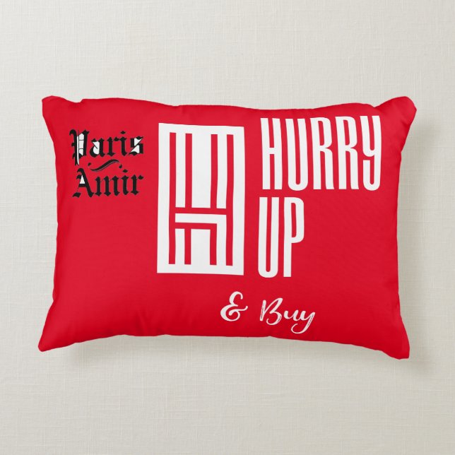 Almofada Decorativa Travesseiro Vermelho 2 (Verso)