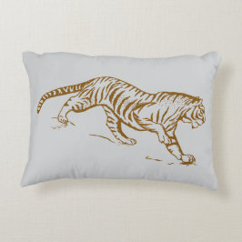 Almofada Decorativa Travesseiro Wild Sprint - Tigre em Corrente