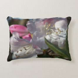 Almofada Decorativa Travesseiros de Flores Brancas e Rosa