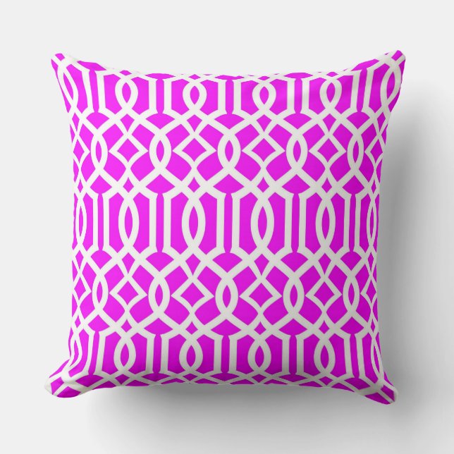 Almofada Decorativa Treliça Marroquina Magenta Bra (Frente)