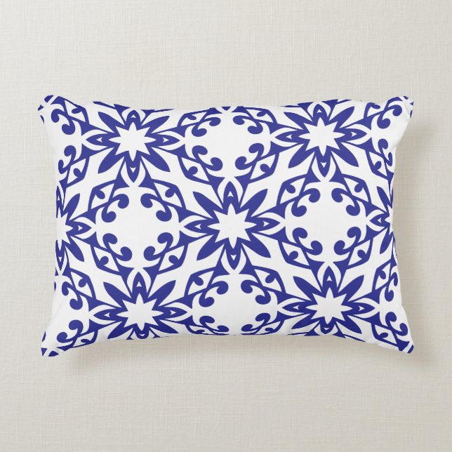 Almofada Decorativa Trellis Azul Real (Frente)