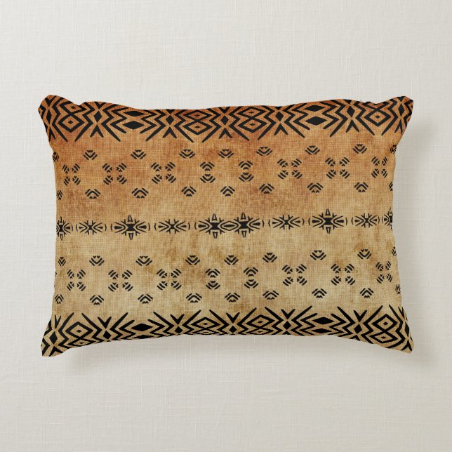 Almofada Decorativa Tribal Brown Beige (Frente)