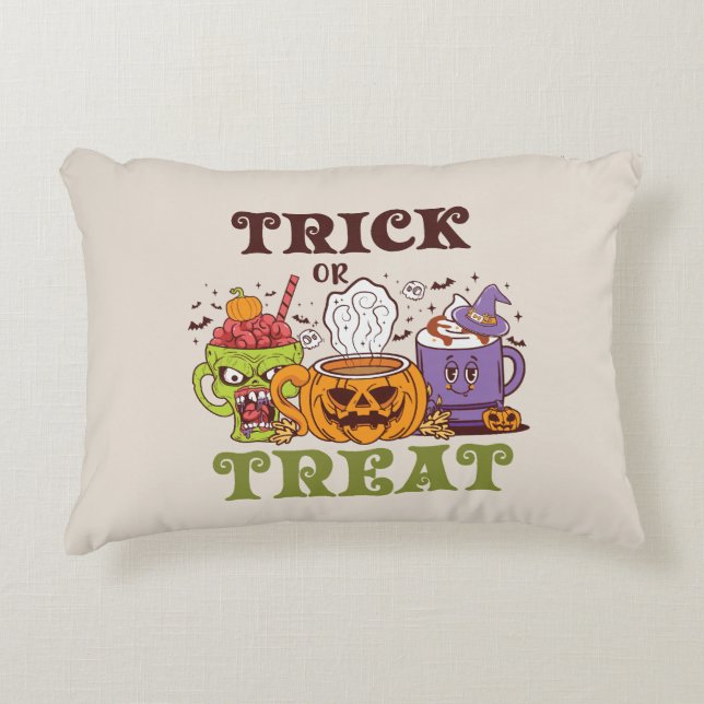 Almofada Decorativa Trick Ou Trate O Café (Frente)
