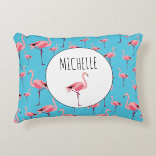 Almofada Decorativa Tropical Summer Pink Flamingo Pattern