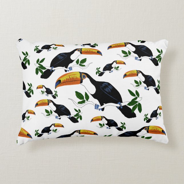 Almofada Decorativa Tropical Toucans - Playful Jungle (Frente)