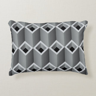 Almofada Decorativa Tubos de cinza sobre os outros - fundo sem costura
